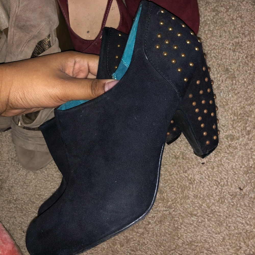 Black Studded Booties